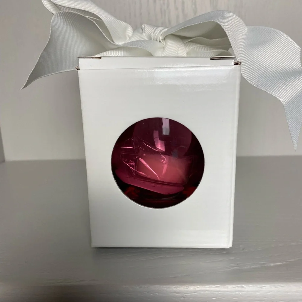 Glassybaby votive candle holder Pink cranberry True Love new in Gift Box - Picture 3 of 9